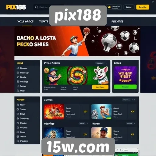 Interface do usuário do site pix188 é intuitiva